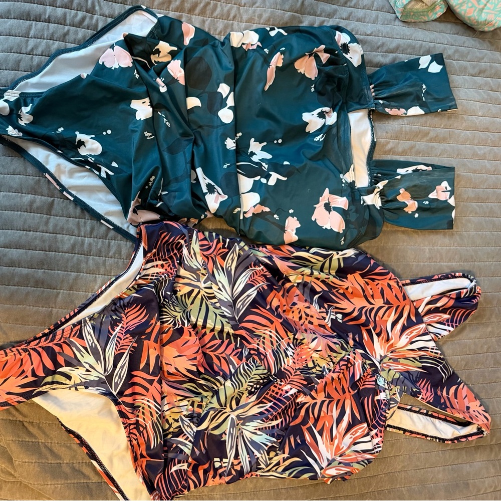 Floral and Tropical Print Swimsuits